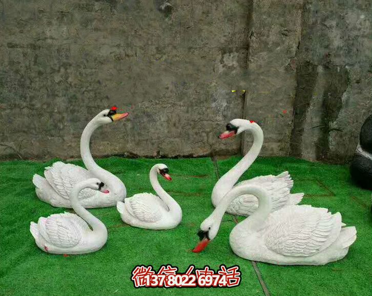 雕塑仿真天鵝，裝飾庭院、酒店、別墅等空間