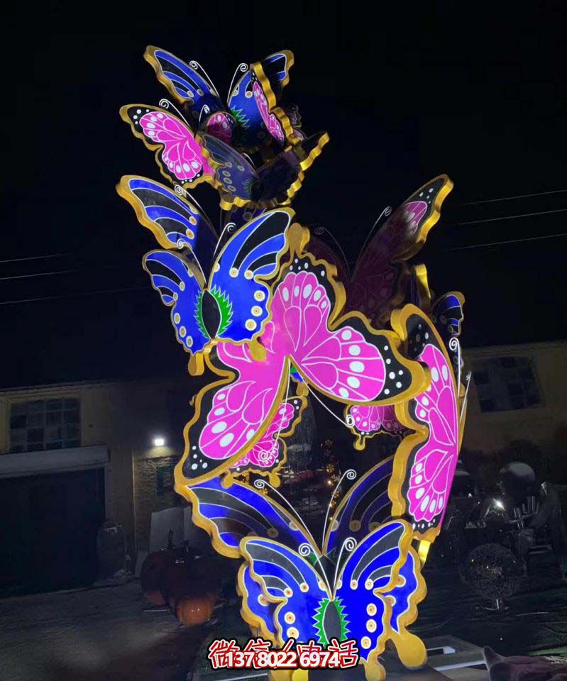 玻璃鋼蝴蝶雕塑，彩繪操場裝飾