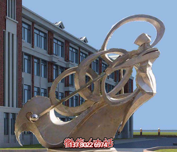 不銹鋼抽象高爾夫球雕塑，點綴景區(qū)園林