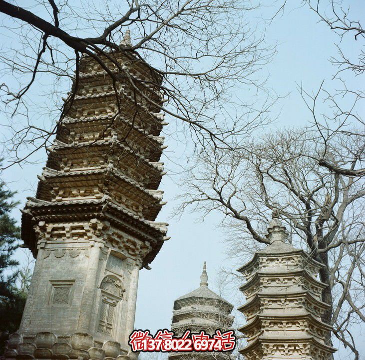 仿古石雕舍利塔，傳承古老文化