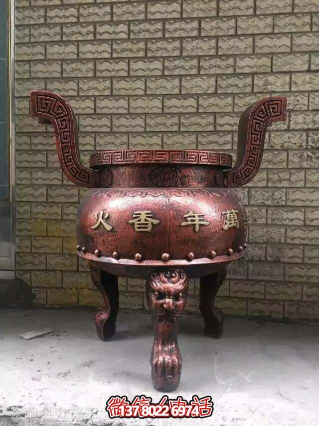 紅銅香爐，來自古老寺院的精美鑄造