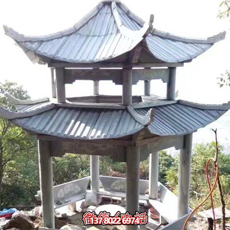 經(jīng)典雙層大理石雕塑涼亭，給你不一樣的室外體驗(yàn)