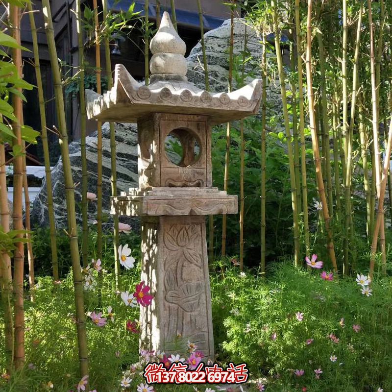 華麗的青石燈籠，點(diǎn)綴你的園林