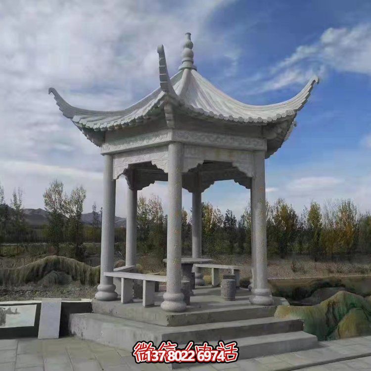 精美園林大理石雕塑涼亭，給您帶來寧靜優(yōu)雅的家園氛圍