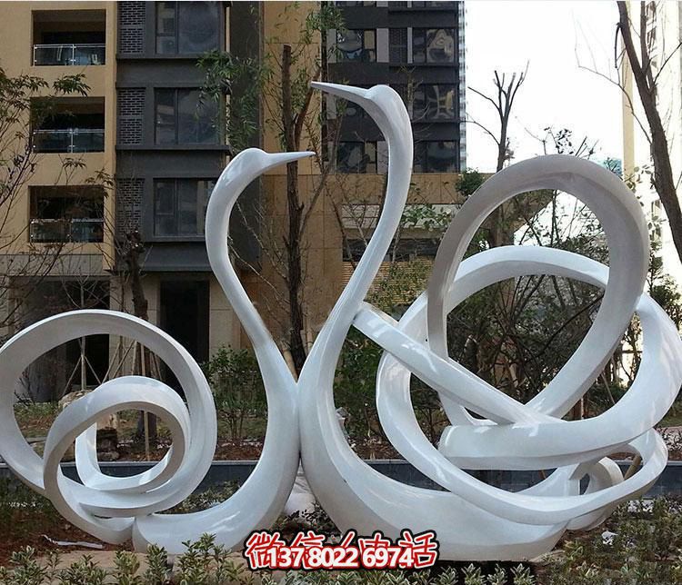 創(chuàng)意天鵝雕塑，為公園和小區(qū)帶來(lái)抽象的藝術(shù)氛圍