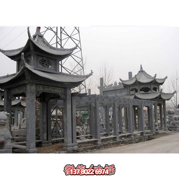 精美石雕，時(shí)尚的大理石長(zhǎng)廊營(yíng)造絕美的戶外公園雕塑