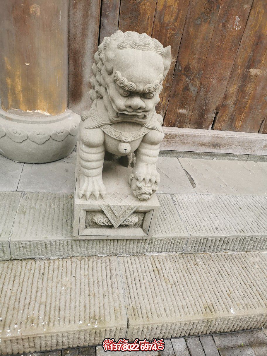 大理石石雕獅子雕塑，完美裝點(diǎn)庭院門(mén)口