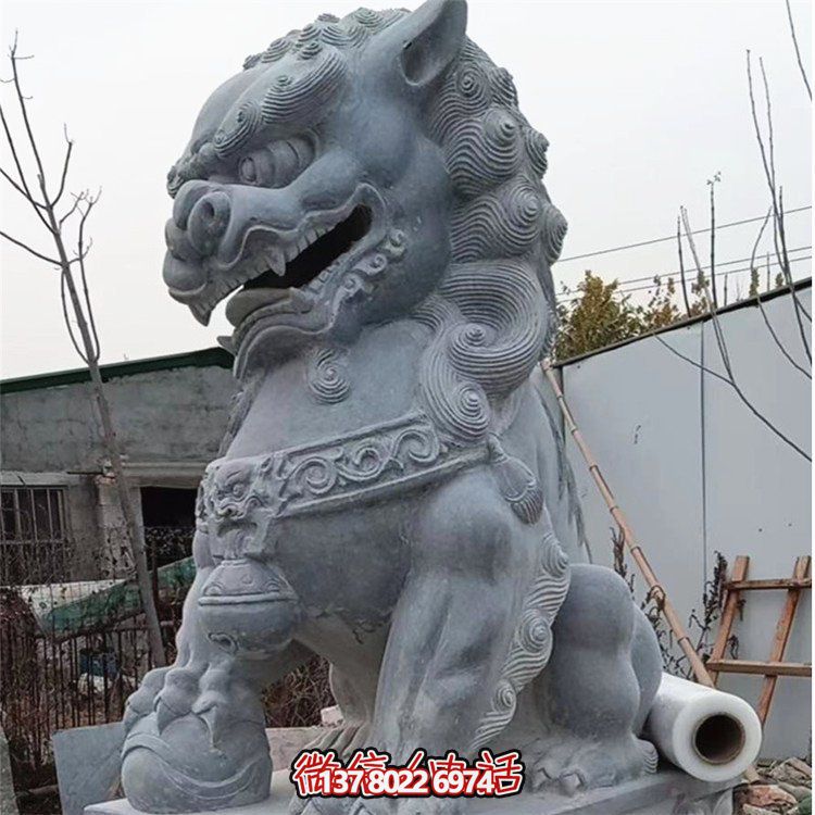 豪華庭院大型獅子雕塑，招財進寶，鎮(zhèn)宅門口裝飾