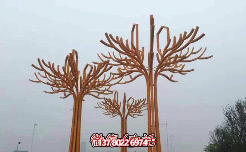 不銹鋼景觀雕塑，提升步行商業(yè)街抽象美感
