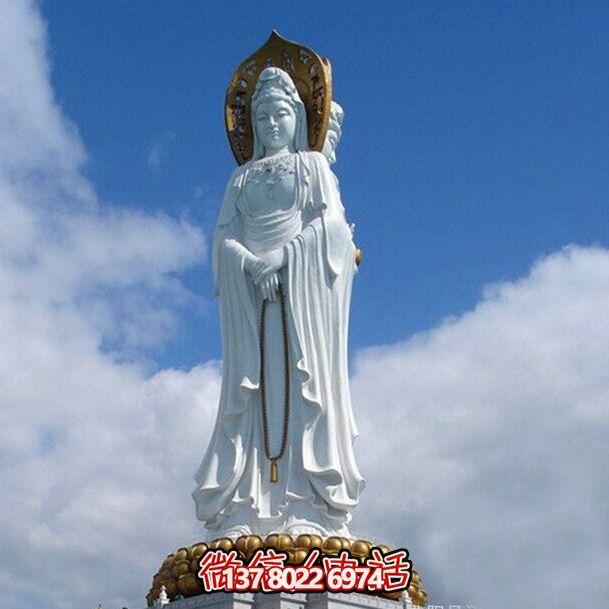古老石雕觀音菩薩雕塑，景區(qū)大型面積景點