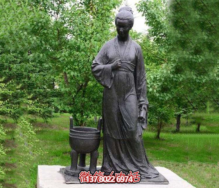 宋代婉約風(fēng)青銅鍛造銅雕，李清照詩意縈繞