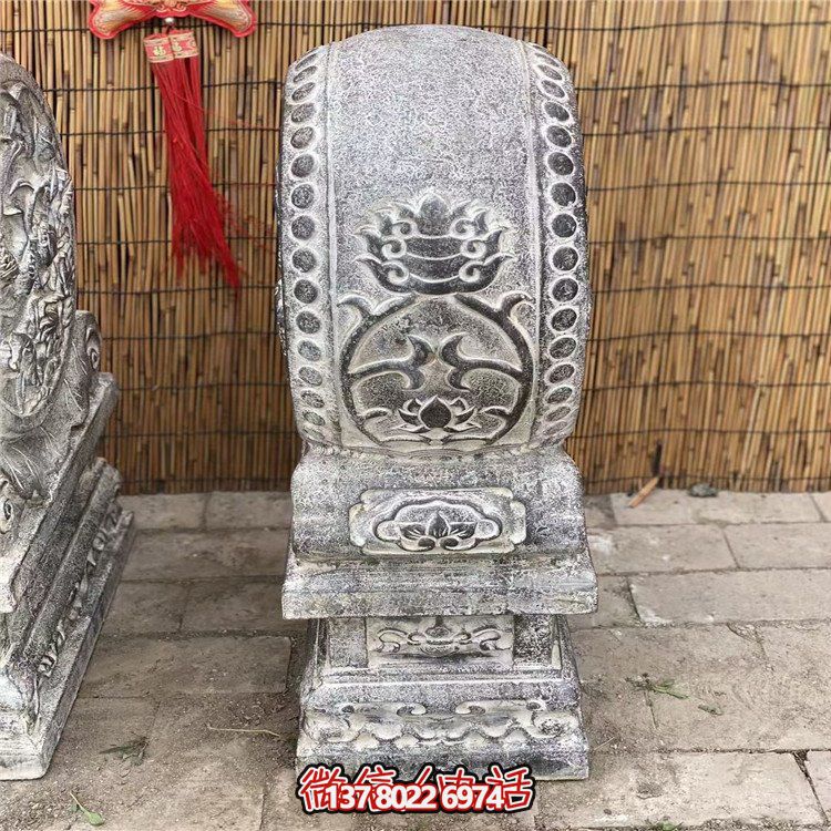 青石石雕抱鼓，點(diǎn)綴園林之美