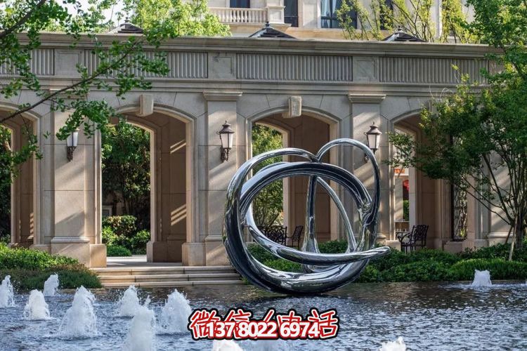 創(chuàng)意不銹鋼抽象藝術景觀雕塑擺件，點綴小區(qū)水池