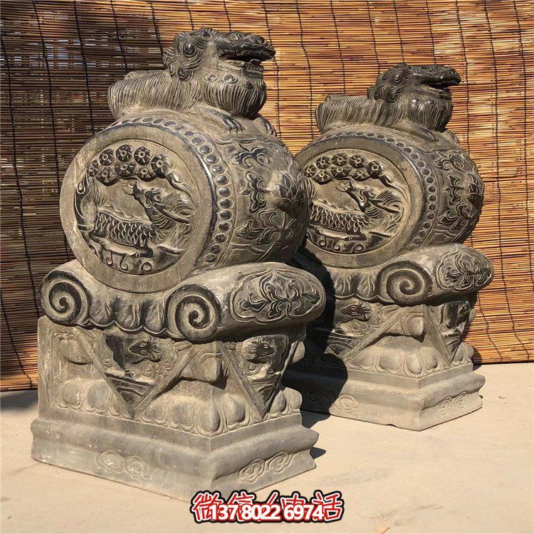 仿古石門墩，精致唯美