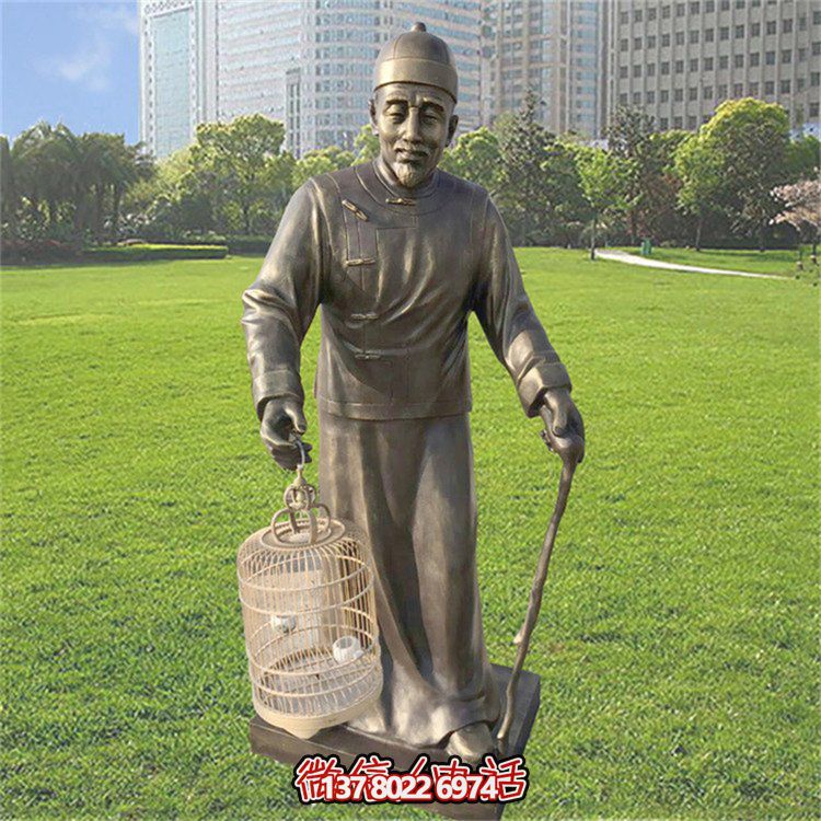 仿古風(fēng)格玻璃鋼雕像，為公園提供優(yōu)雅的民俗裝飾