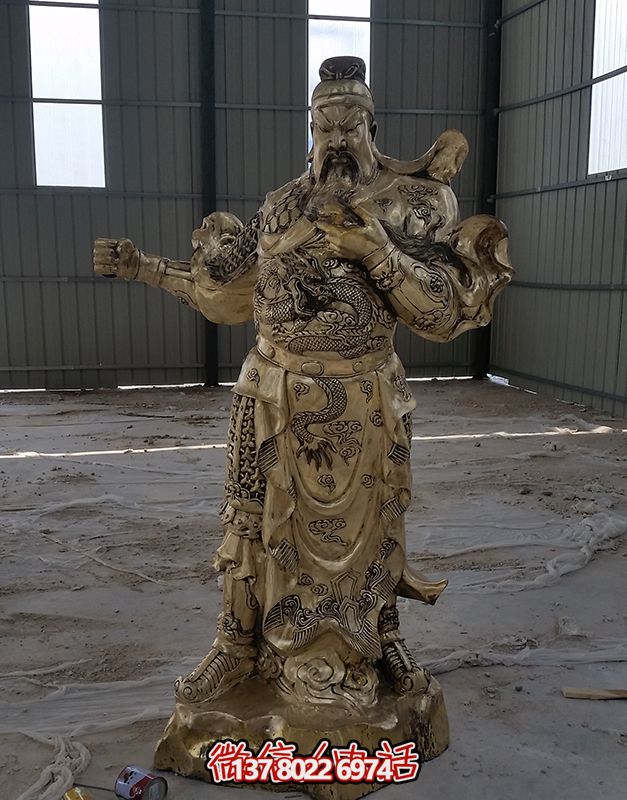 開(kāi)業(yè)大吉，關(guān)公佛像黃銅雕塑，招財(cái)進(jìn)寶