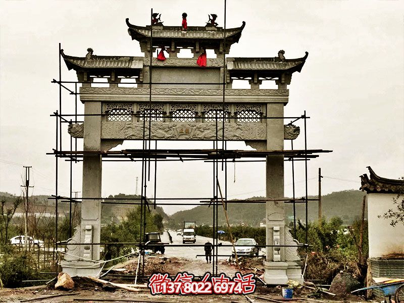 古風(fēng)石牌坊，引領(lǐng)鄉(xiāng)村建筑新潮流
