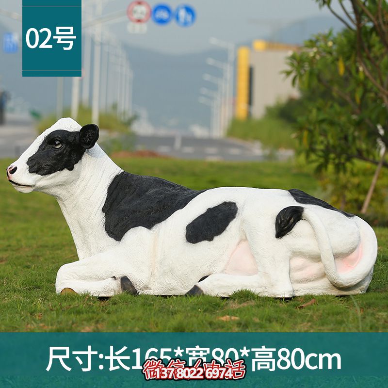 玻璃鋼牛雕塑，讓你的草坪只為休息