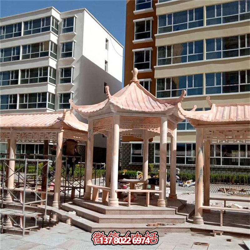精美雕刻大理石涼亭，為小區(qū)、公園、休閑區(qū)帶來獨(dú)特視覺享受