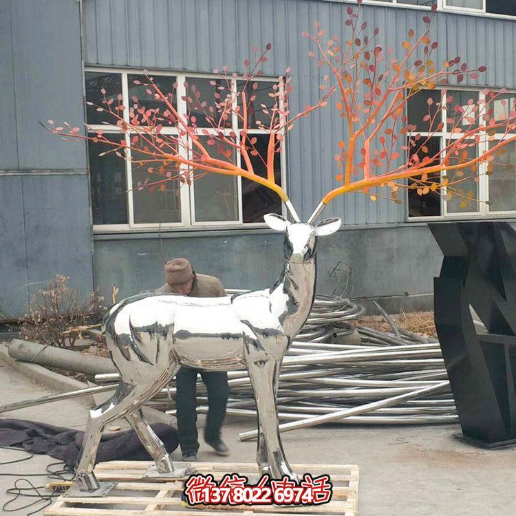 精致不銹鋼鏡面雕塑擺件，為您的園林景觀增添精彩