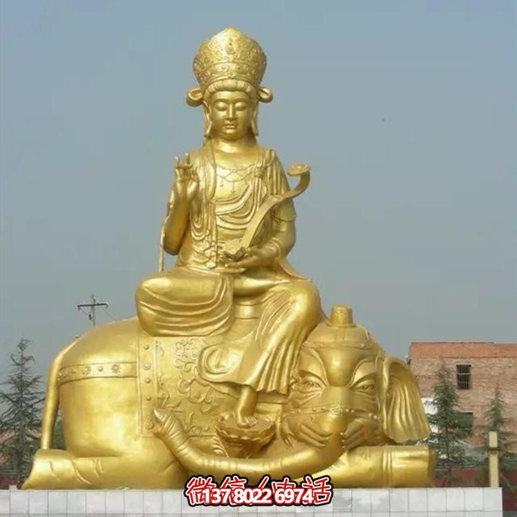 玻璃鋼雕塑文姝普賢，精致烤漆噴金大型景點(diǎn)裝飾