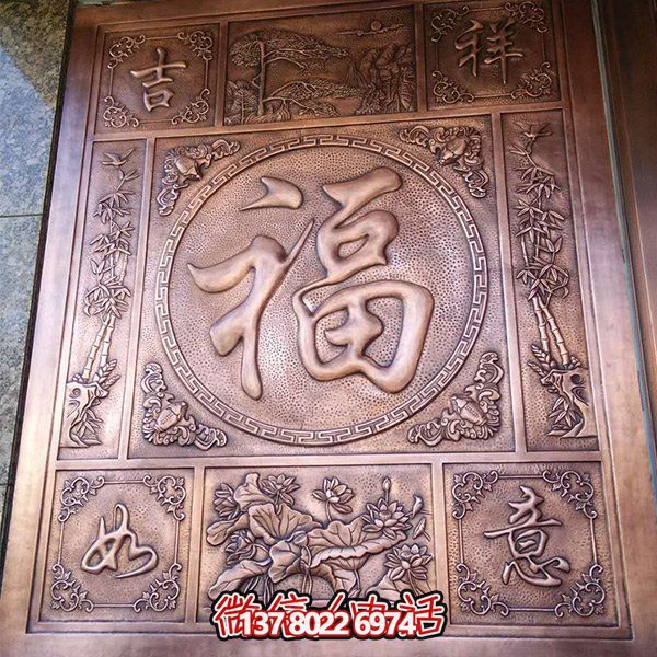 精美銅雕壁畫，打造精致的園林庭院室內(nèi)裝飾
