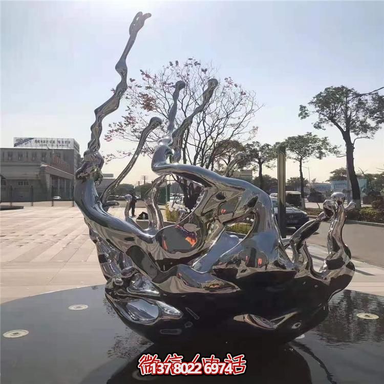 創(chuàng)意不銹鋼浪花雕塑，美化你的戶外廣場