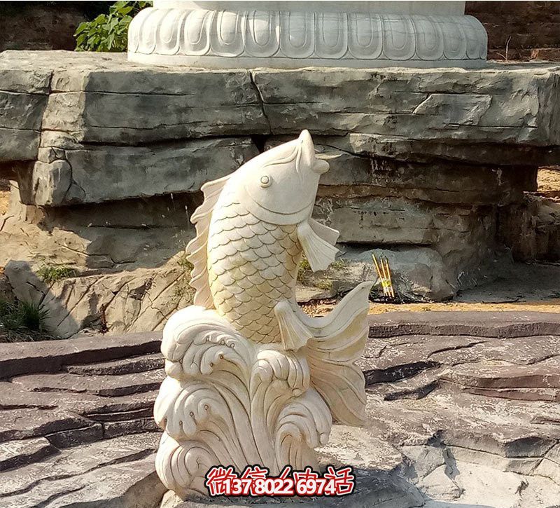 漢白玉石雕塑，點(diǎn)綴公園景觀，增添創(chuàng)意噴水裝置