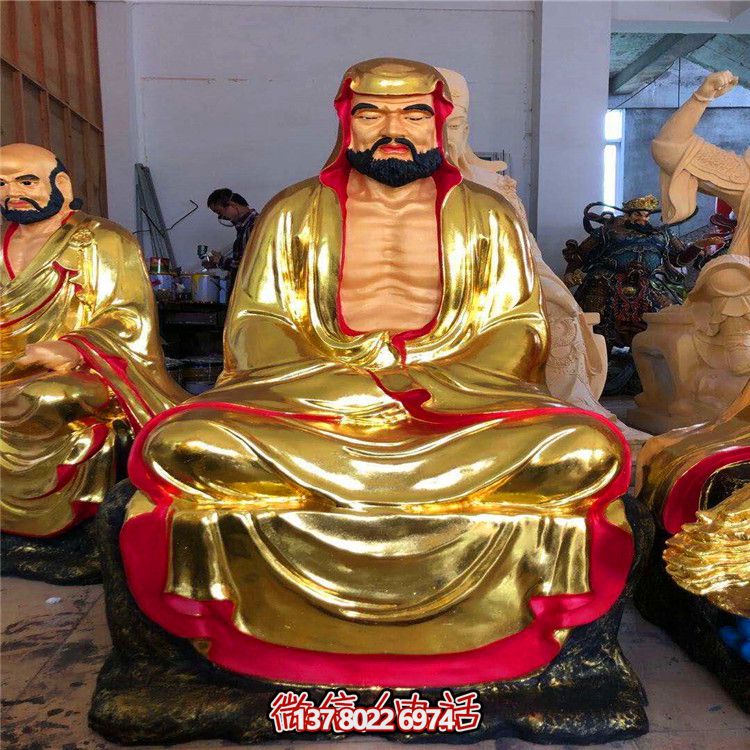 精美樹(shù)脂彩繪十八羅漢雕塑供奉佛像 精美樹(shù)脂彩繪十八羅漢雕塑供奉佛像