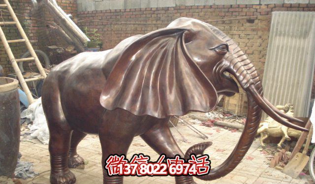 創(chuàng)意仿銅大象雕塑，美化環(huán)境景觀