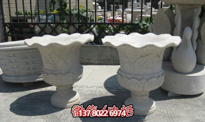 歐式大理石花盆石雕雕塑，締造公園景區(qū)精美景觀