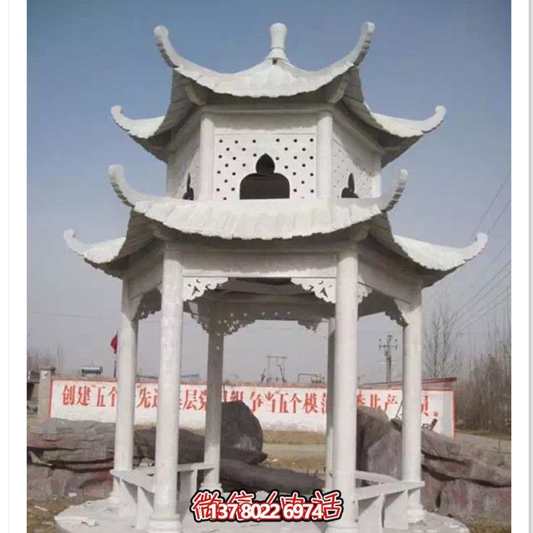 舒適寧靜的大理石涼亭，完美滿足休息需求
