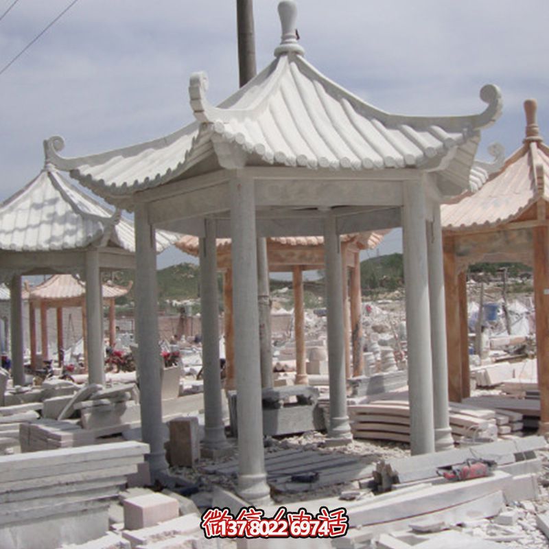 休閑小型大理石涼亭，為別墅園林增添溫馨氣息