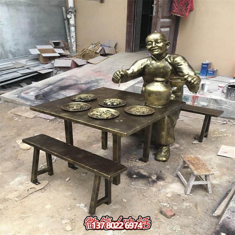 玻璃鋼仿銅人物雕塑擺件，高雅裝點(diǎn)戶(hù)外園林