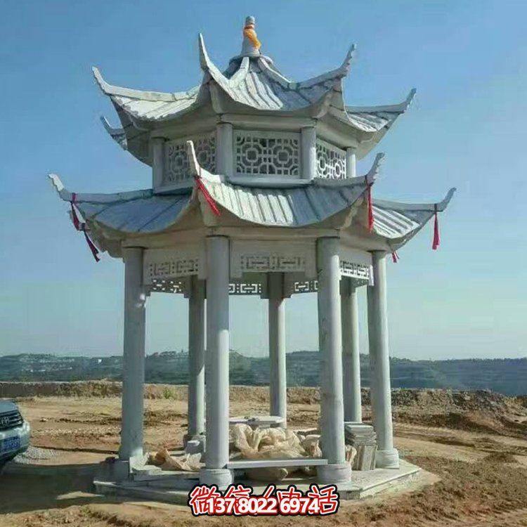 中式雙層涼亭，傳承傳統(tǒng)文化美學(xué)
