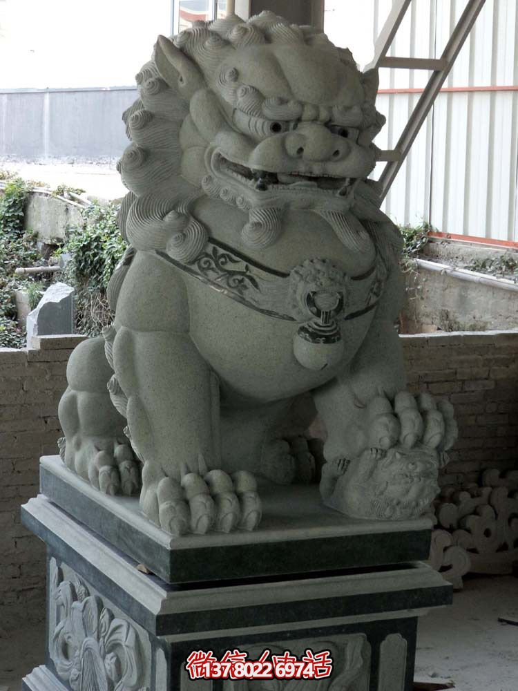 仿真大理石獅子雕塑，裝飾別墅大型法院
