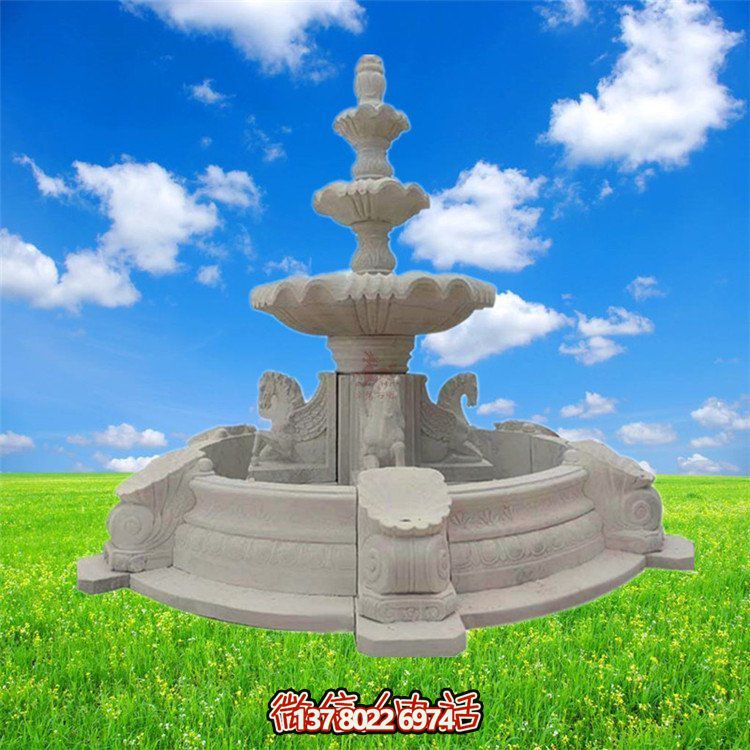 精美石雕噴泉，點(diǎn)綴大理園林之美