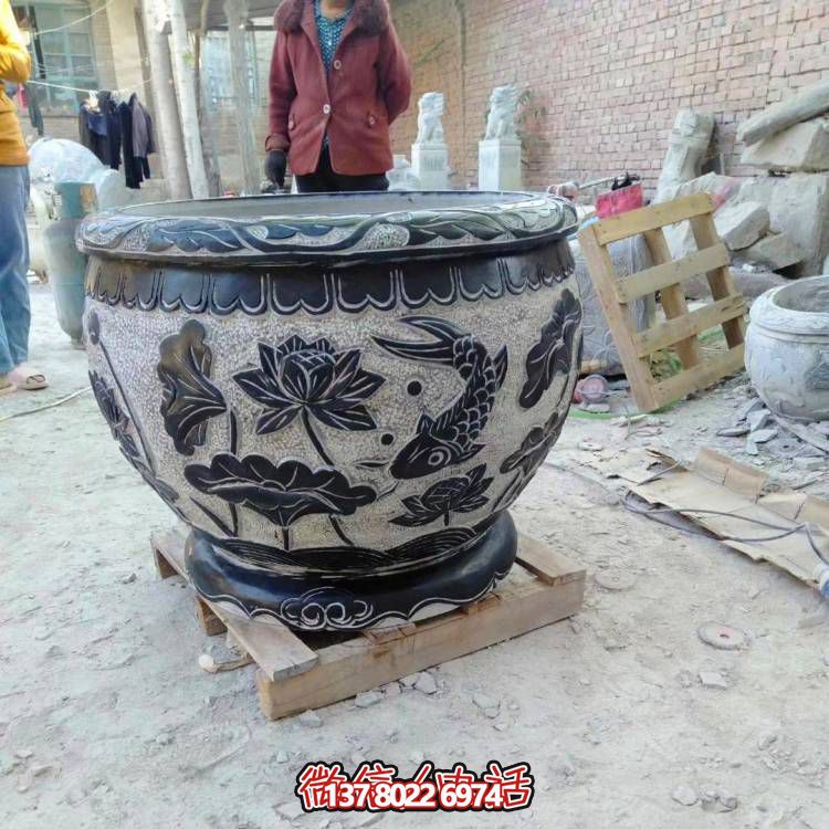 天然石頭缸，仿古雕刻，裝點(diǎn)家園
