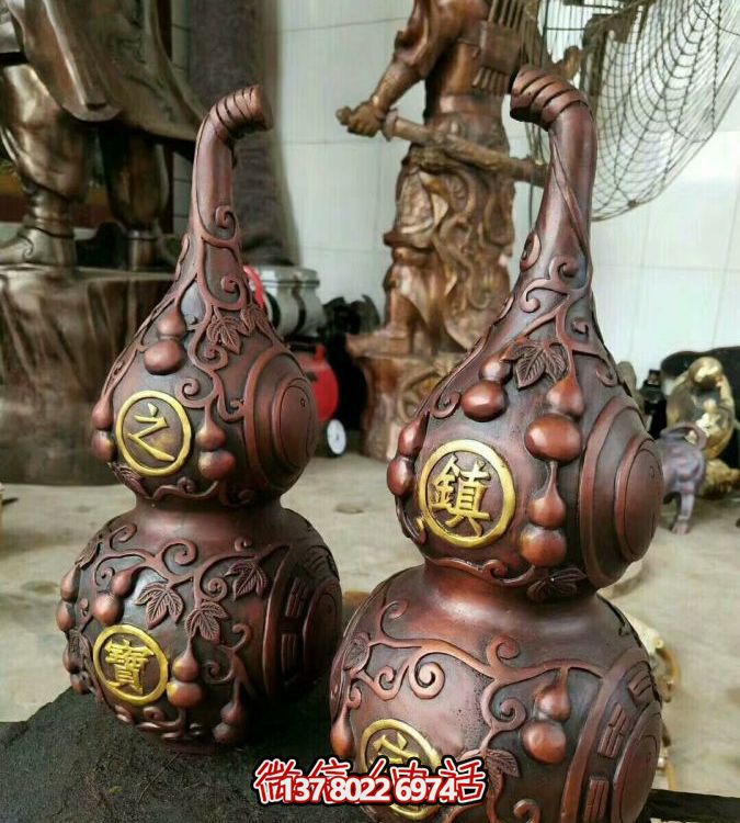 銅雕葫蘆雕塑，增添家居的福氣
