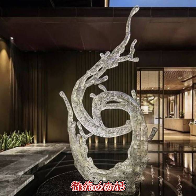 不銹鋼浪花雕塑，創(chuàng)意廣場裝飾