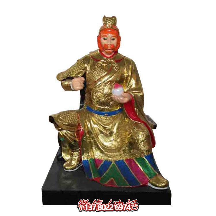 玻璃鋼佛像，金烤漆噴涂