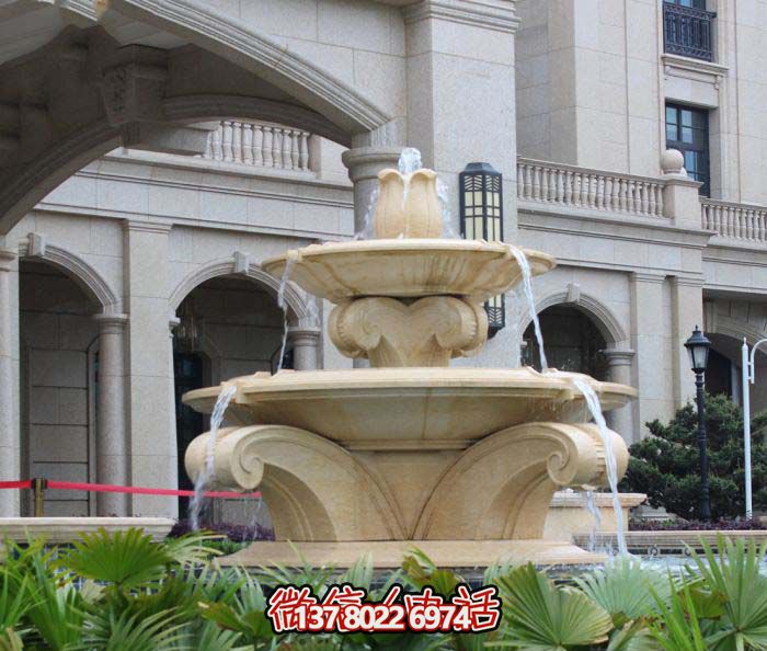 歐式風格大理石噴泉雕塑，美化酒店、廣場、景觀