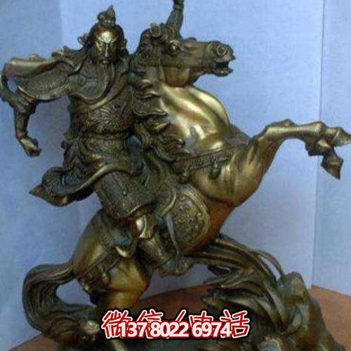 傳統(tǒng)工藝銅雕騎馬人物雕塑，點(diǎn)綴戶外園林