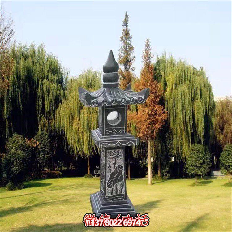 精美青石石雕石燈景觀擺件，裝點你的戶外庭院