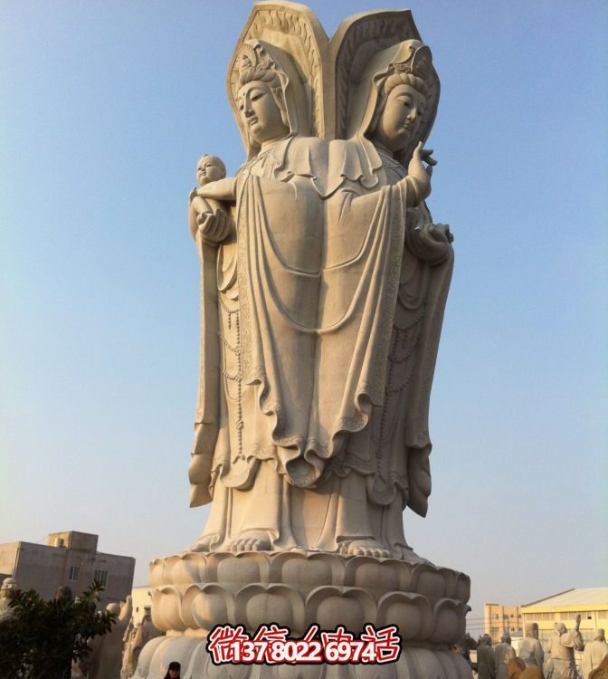 大型觀音大理石雕塑，精美的園林景觀裝飾