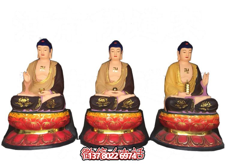 玻璃鋼仿真彩繪如來佛祖供奉雕塑，擁有神秘而又寧靜的氣息