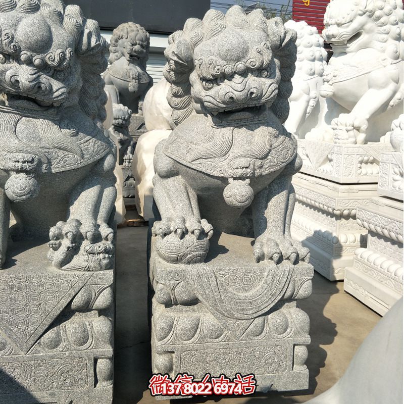 精美大理石獅子雕塑，裝點(diǎn)你的戶外庭院