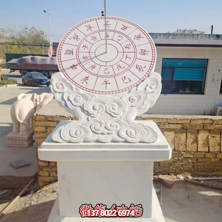 古典石雕計時器擺件，傳承校園文化
