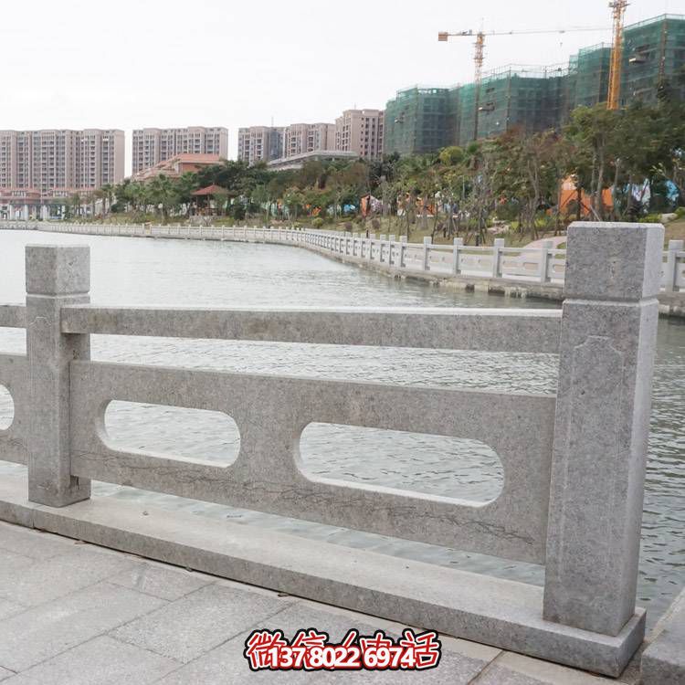 防護花崗巖石欄桿組合，完美裝飾湖邊公園