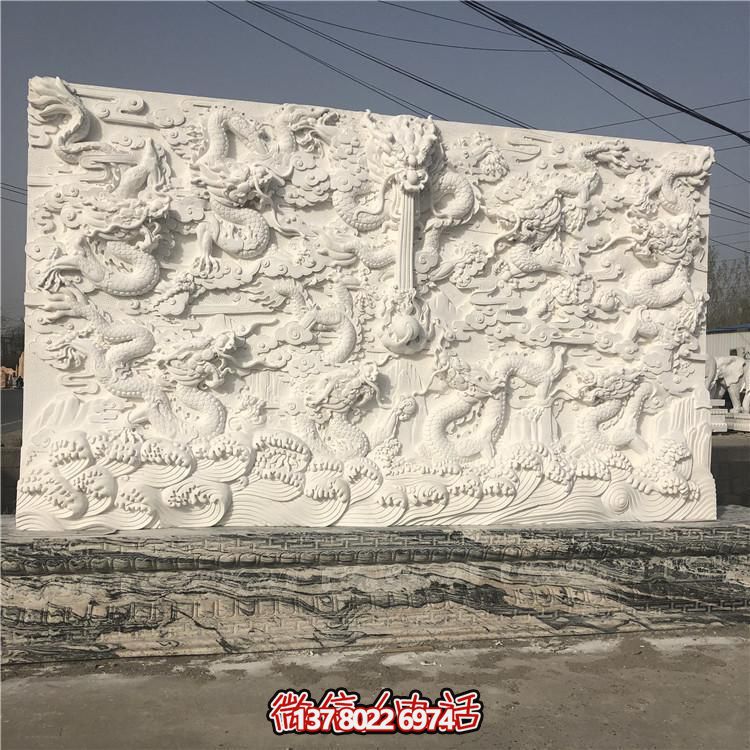 精湛雕刻的室內(nèi)大理石雕塑，為您的庭院增添浮雕照壁